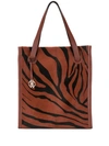 ROBERTO CAVALLI ZEBRA STRIPE SHOPPER TOTE BAG