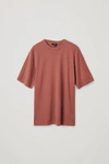 COS WASHED COTTON T-SHIRT,0527814010