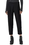 Allsaints Aleida Crop Relaxed Fit Trousers In Black