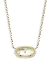 Kendra Scott Elisa Pendant Necklace In Gold Dichroic Glass