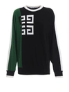 Givenchy Contrast Logo Sweater In Green/black