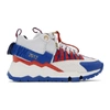 PIERRE HARDY WHITE & BLUE VICTOR CRUZ EDITION VC1 SNEAKERS