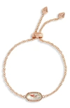 Kendra Scott Elaina Bracelet In Rose Gold Dichroic Glass