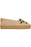 CASTAÃ±ER KENDA EMBROIDERED CANVAS ESPADRILLES