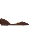 JIMMY CHOO ESTHER SUEDE POINT-TOE FLATS