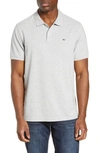 Vineyard Vines Regular Fit Stretch Pique Polo In Light Gray Heather