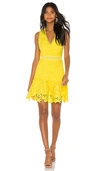 ALICE AND OLIVIA ALICE + OLIVIA MARLEEN FIT FLARE DRESS IN YELLOW.,ALI-WD710