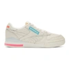 REEBOK REEBOK CLASSICS OFF-WHITE AND PINK PHASE 1 PRO SNEAKERS