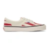 VANS RED & WHITE STRIPED ERA 95 DX SNEAKERS