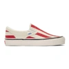 VANS VANS RED AND WHITE STRIPED CLASSIC 98 DX SLIP-ON trainers