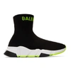 Balenciaga Speed Sneakers In Black / Yellow / Fluo