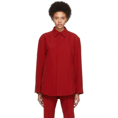 Balenciaga Red Tailored Shirt In 6400 Red