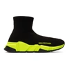 BALENCIAGA BALENCIAGA BLACK AND YELLOW SPEED SNEAKERS