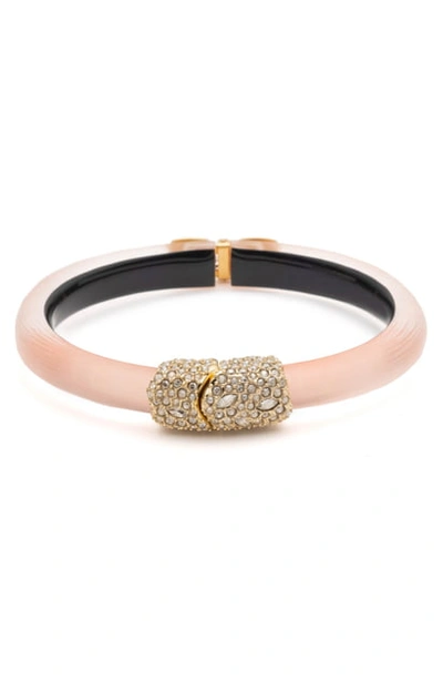 Alexis Bittar Crystal Encrusted Clasp Skinny Bangle In Sunset