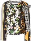 OSCAR DE LA RENTA FLORAL PRINT FITTED JACKET