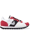 NIKE V-LOVE O.X. SUEDE, PVC AND ELASTIC-TRIMMED MESH SNEAKERS