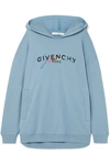 GIVENCHY Oversized printed embroidered cotton-jersey hoodie