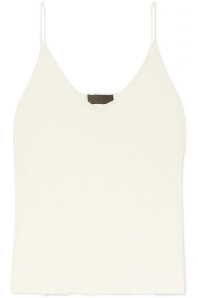 Nili Lotan Verano Slub Linen Camisole In Ivory