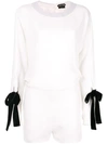 TOM FORD TOM FORD TIED SLEEVE PLAYSUIT - 白色