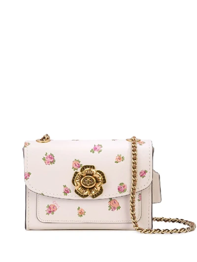 Coach Floral Print Crossbody Bag - White In White