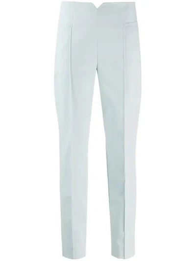 Dorothee Schumacher Bold Silhouette Cotton Trousers In Blue
