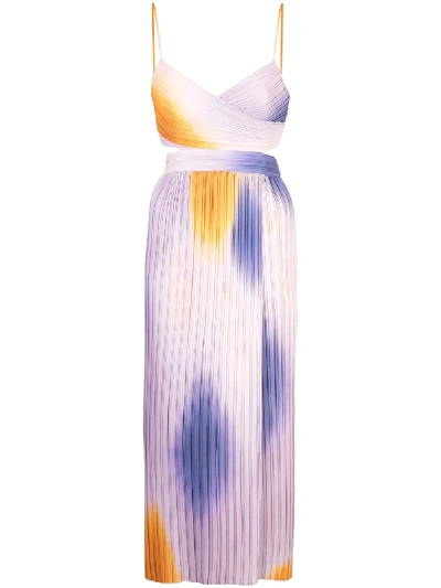 A.l.c Sienna Pleated Ombre Dress In Multi