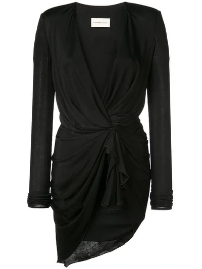 Alexandre Vauthier V Neck Mini Dress - 黑色 In Black