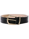 B-LOW THE BELT B-LOW THE BELT TEXTURED BUCKLE BELT - 黑色