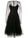 MARC LE BIHAN MARC LE BIHAN TULLE MIDI DRESS - 黑色