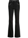 GIAMBATTISTA VALLI STUD EMBELLISHED FLARED TROUSERS