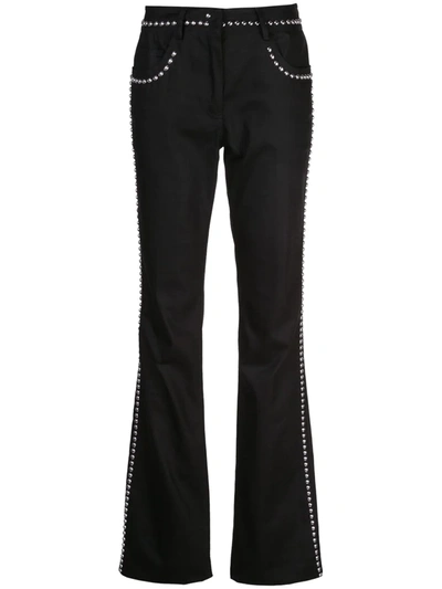 Giambattista Valli Stud Embellished Flared Trousers In Black
