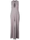 Rosie Assoulin Checked Wool-blend Wide-leg Jumpsuit In White