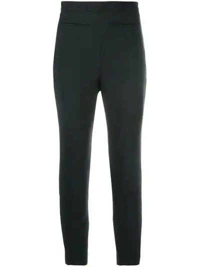 Alexander Mcqueen Cropped Tailored Trousers In Black