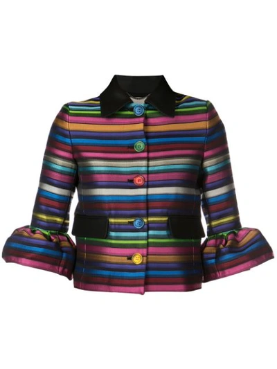 Mary Katrantzou Multicoloured Striped Jacket - 黑色 In Black