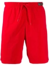 MOSCHINO MOSCHINO LOGO运动短裤 - 红色