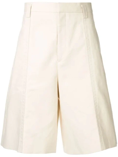 Jil Sander Wide Leg Chino Shorts In White