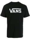 Vans Logo-print Cotton-jersey T-shirt In Black