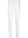 L Agence L'agence Woman Denim Cropped White Size 25 Cotton, Elastane In White