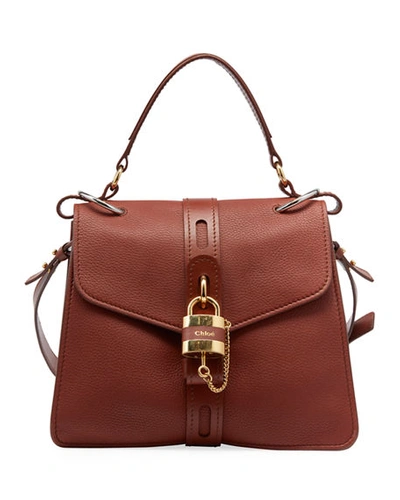 Chloé Aby Day Pebbled-leather Shoulder Bag In Brown