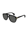 GUCCI MEN'S ROUND ACETATE SUNGLASSES,PROD222161305