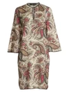 ETRO Paisley Print Wool & Silk Tunic Dress