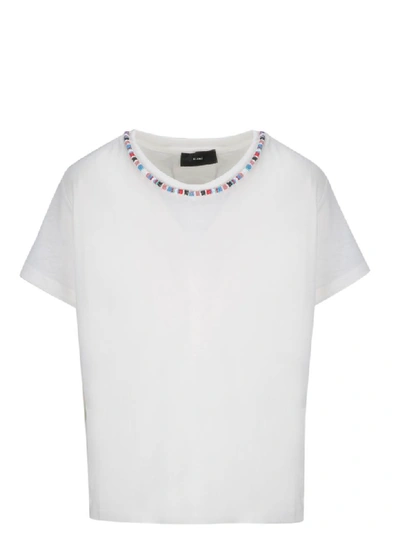 Alanui Bead-embellished T-shirt In White