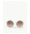 MIU MIU MIU MIU WOMEN'S PINK MU59U ROUND-FRAME SUNGLASSES,17278631