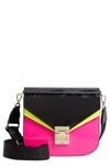 Mcm Medium Patricia Monogrammed Patent Leather Satchel - Pink In Neon Pink