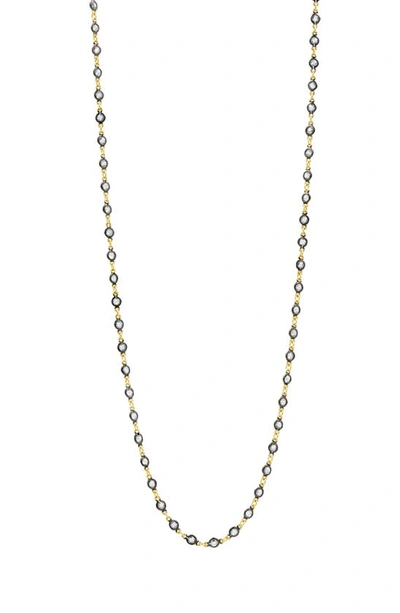 Freida Rothman Signature Radiance Wrap Necklace In Black/ White