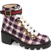 GUCCI TRIP LUG SOLE COMBAT BOOT,481156DKS30