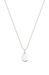 Monica Vinader Engravable Ziggy Petal Pendant Necklace In Silver