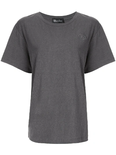 We11 Done Embroidered Logo T-shirt In Grey