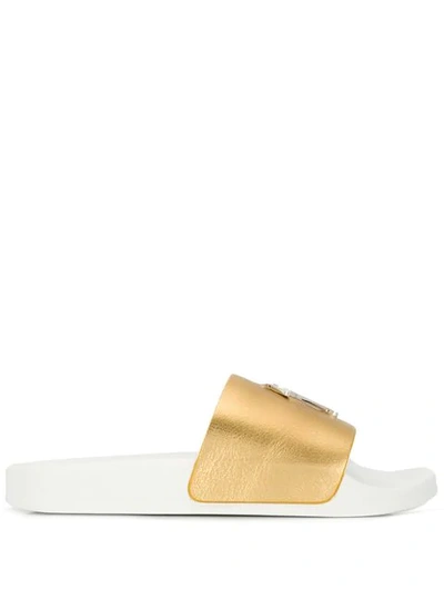 Giuseppe Zanotti Logo Slides In Gold