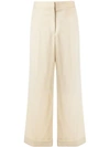 THE ROW THE ROW HIGH-WAISTED WIDE LEG TROUSERS - BROWN